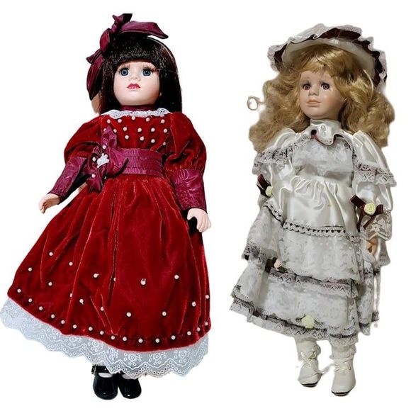 Porcelain Doll (Set of 2) - Picture 1 of 12